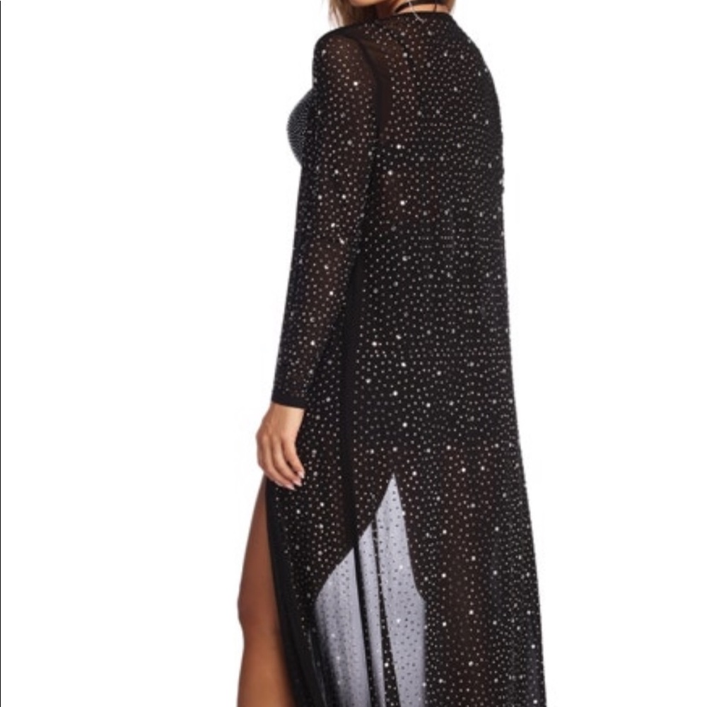 Black Rhinestone Cardigan
